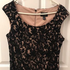 Black Lace Dress with nude lining